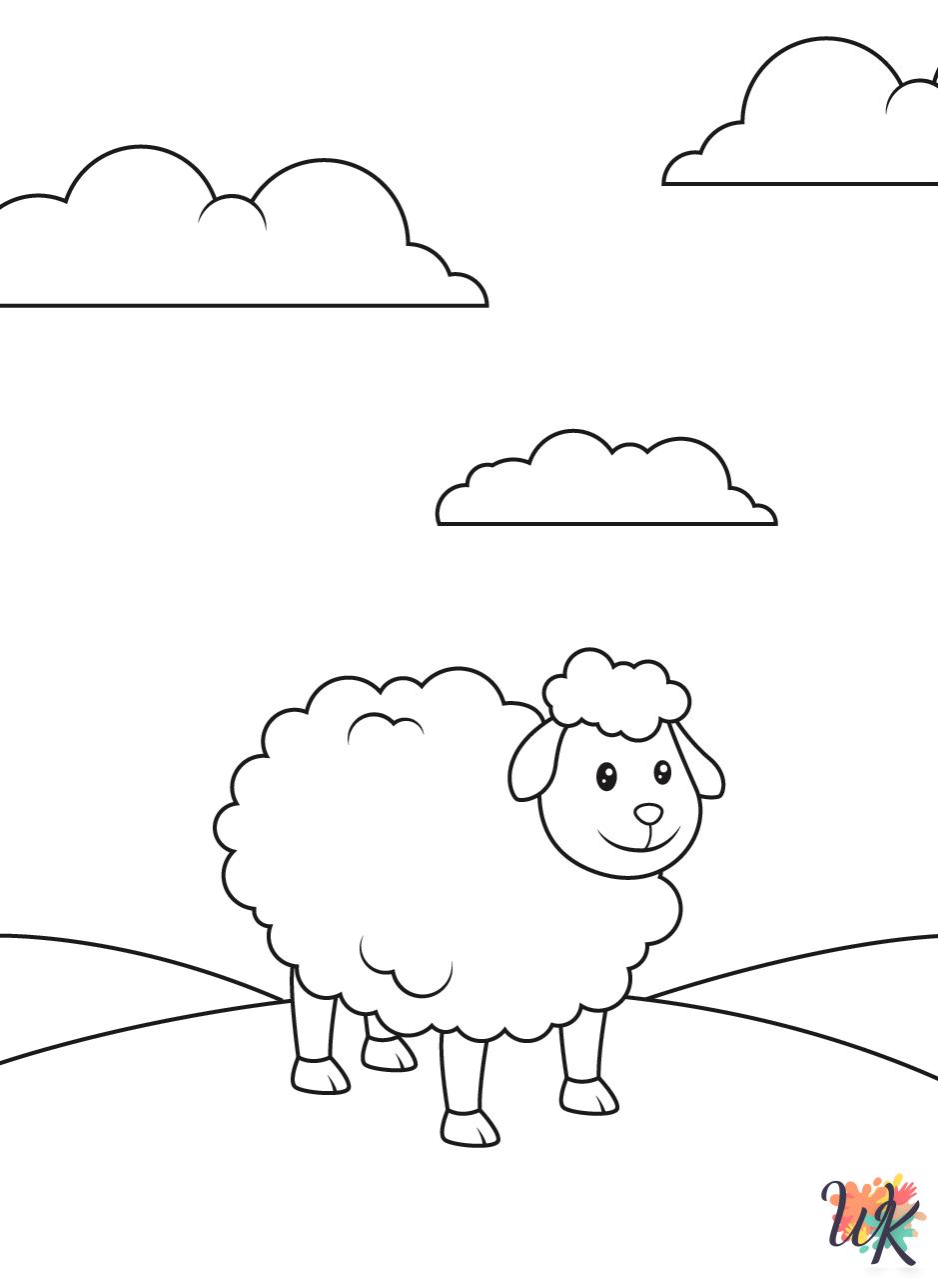 free adult Sheep coloring pages