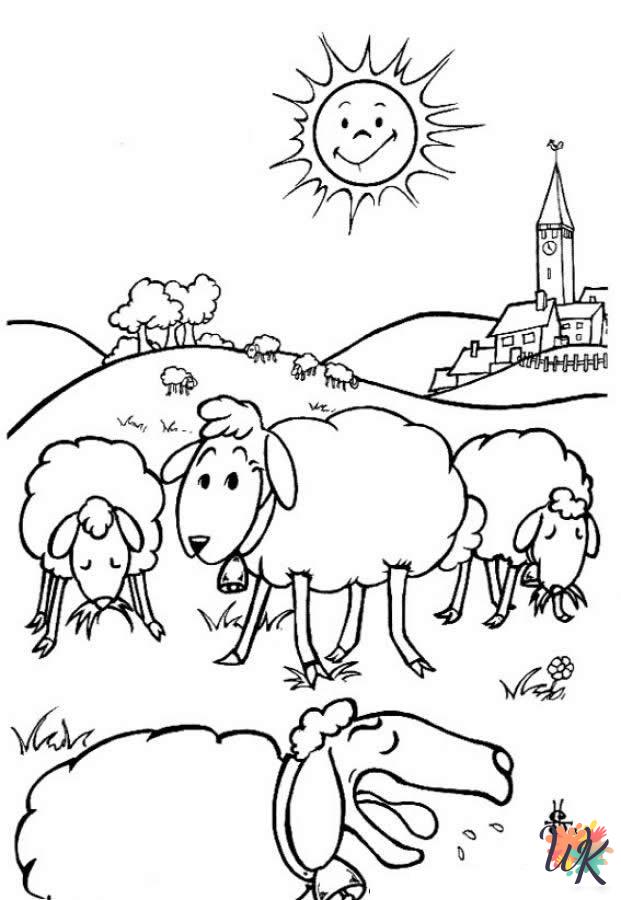 fun Sheep coloring pages