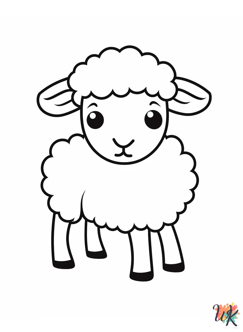 free Sheep coloring pages for kids