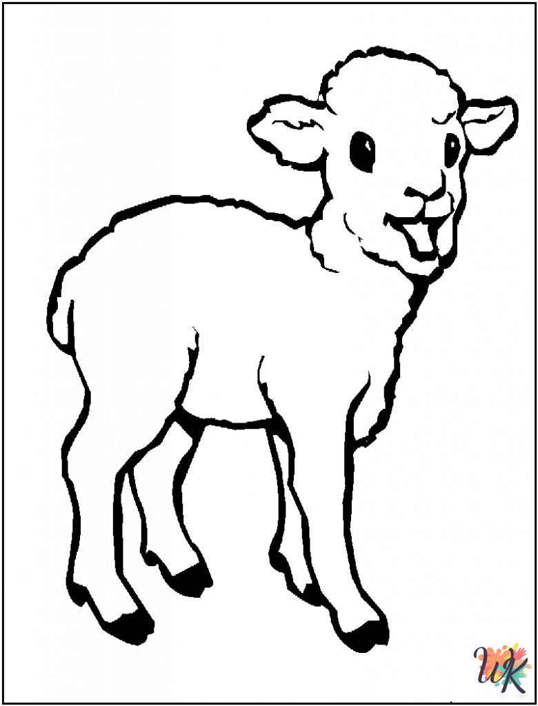 vintage Sheep coloring pages