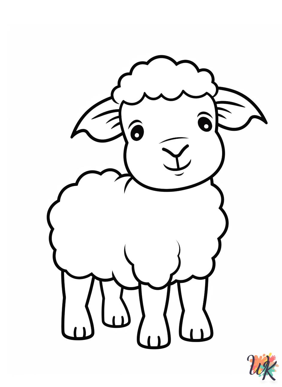 coloring pages for kids Sheep