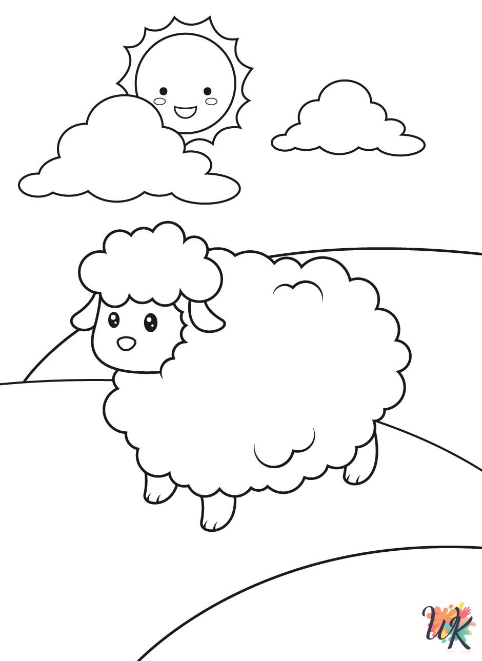 Sheep coloring pages printable free