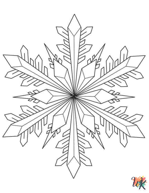 Snowflake coloring pages easy