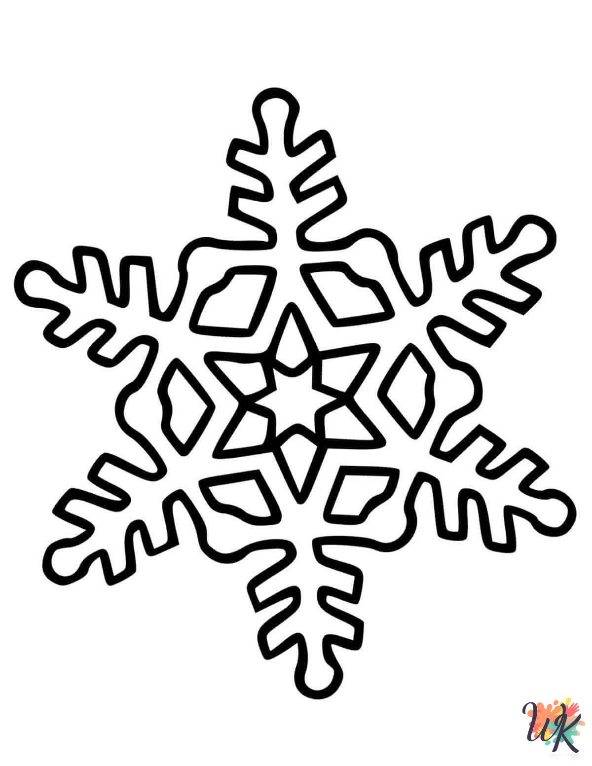 Snowflake decorations coloring pages
