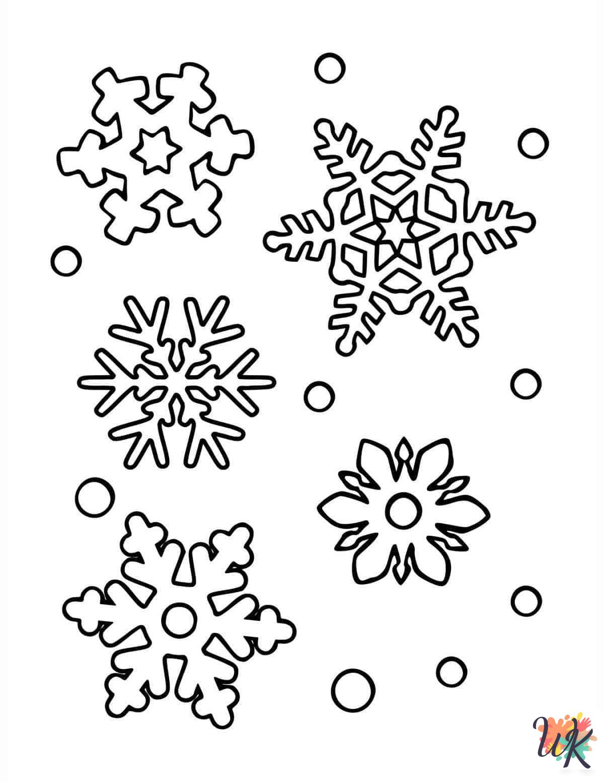 Snowflake coloring pages printable free