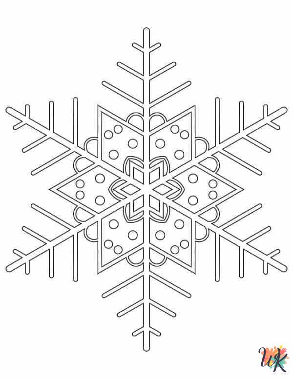 easy Snowflake coloring pages