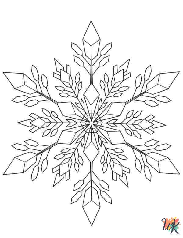 free printable Snowflake coloring pages for adults