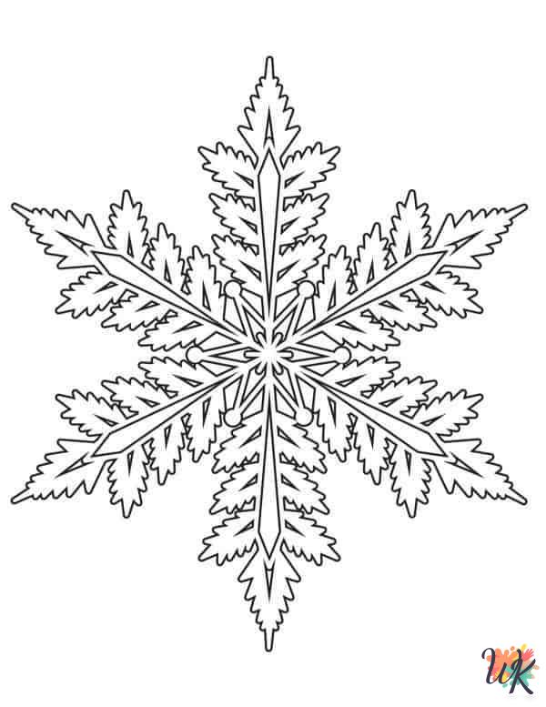 Snowflake themed coloring pages