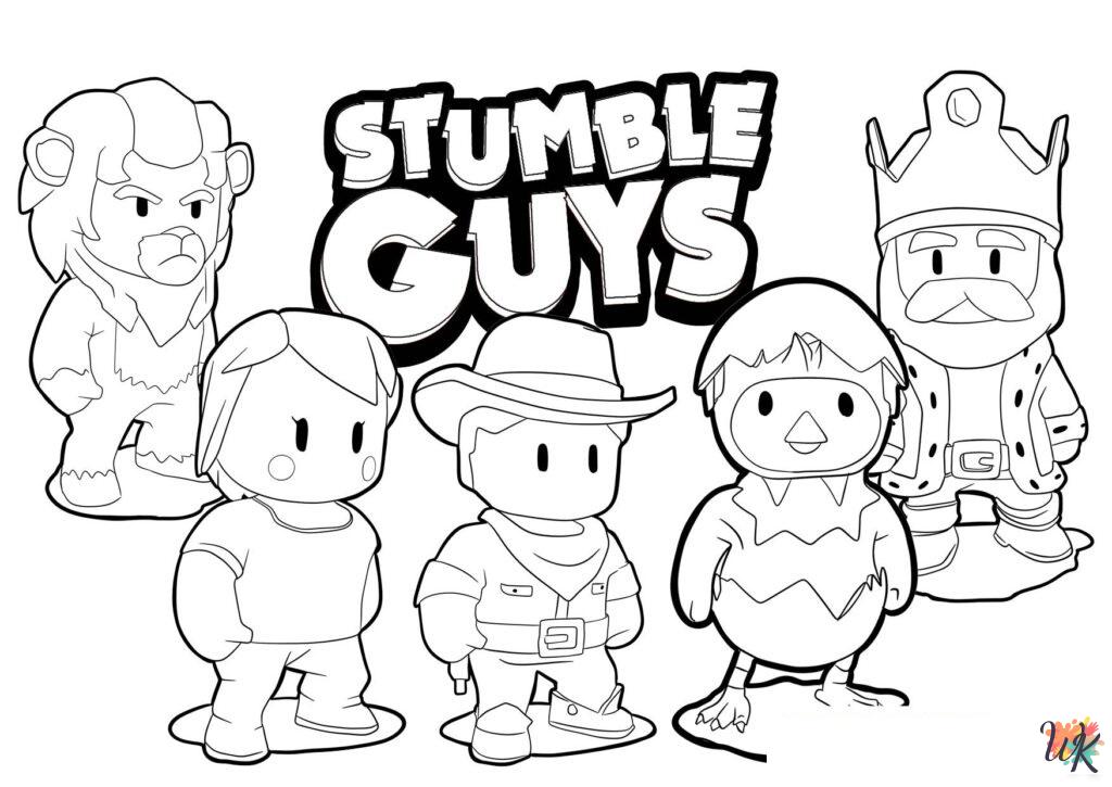 free printable Stumble Guys coloring pages
