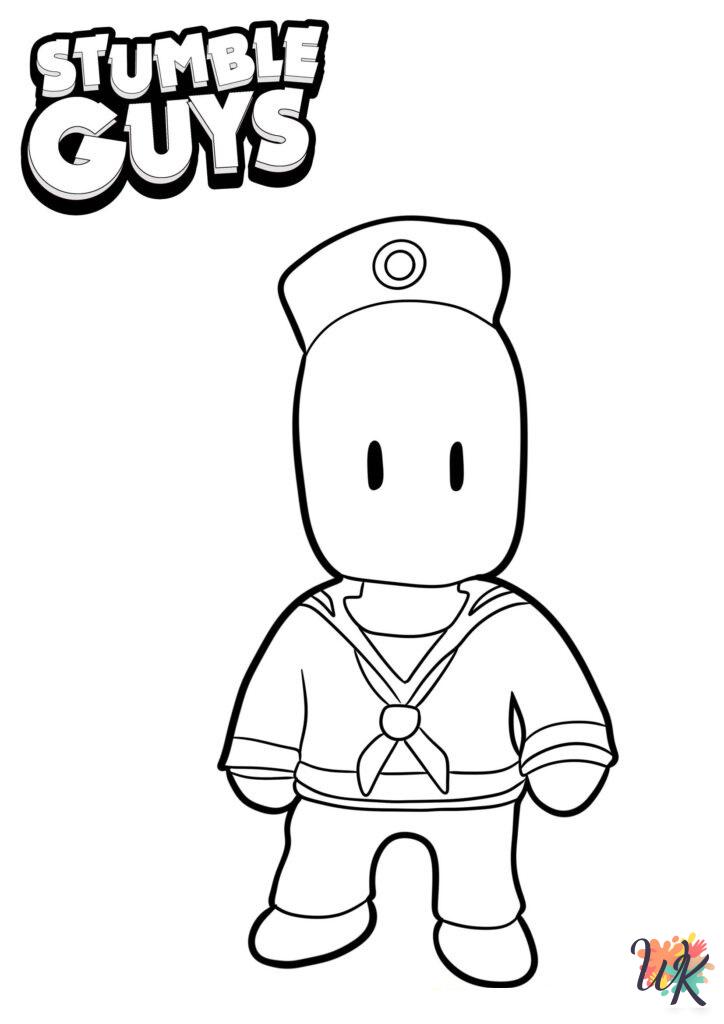 kawaii cute Stumble Guys coloring pages