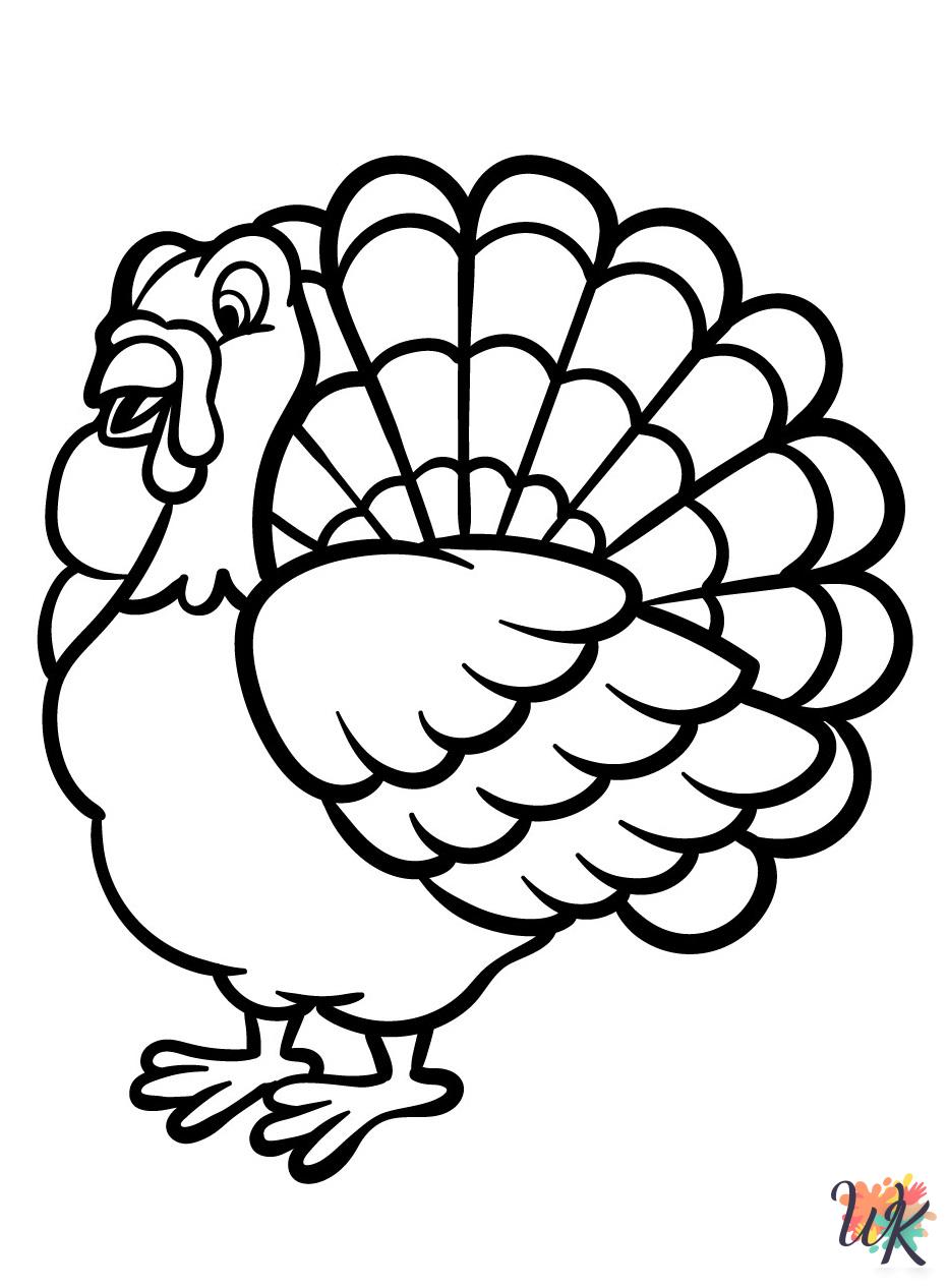 easy cute Thanksgiving coloring pages 2