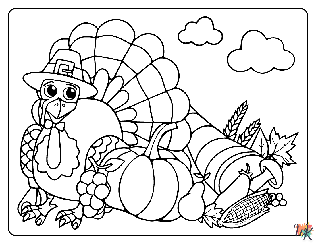 merry Thanksgiving coloring pages 1