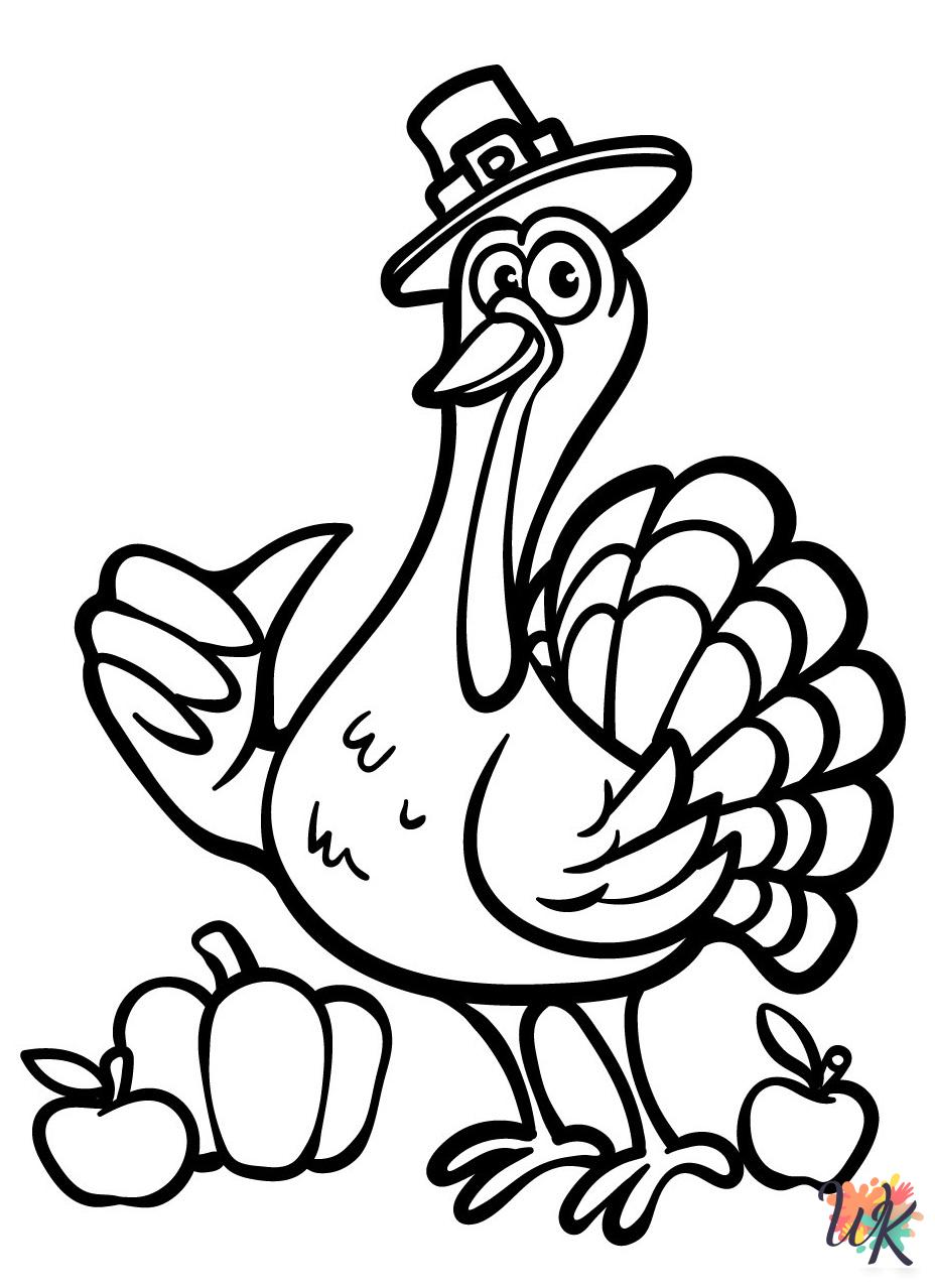 free Thanksgiving tree coloring pages 1