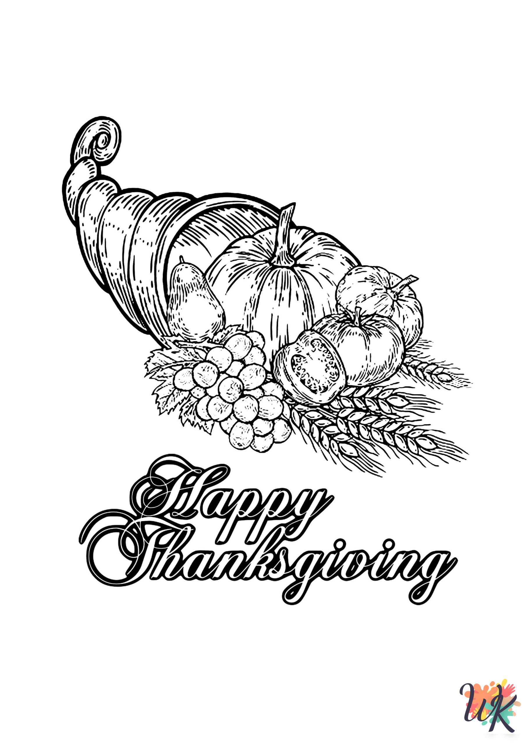 Thanksgiving coloring pages printable free