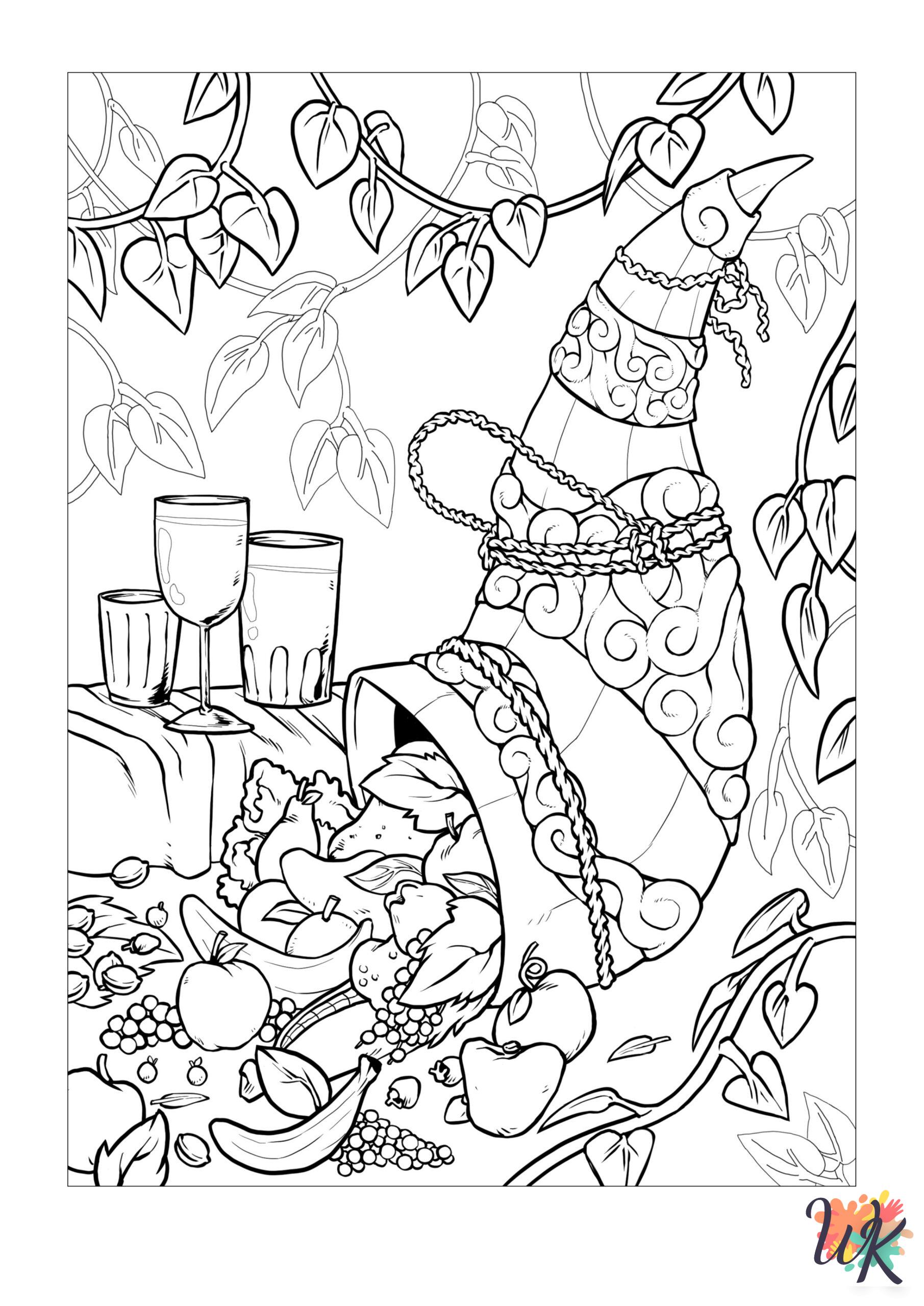 easy cute Thanksgiving coloring pages