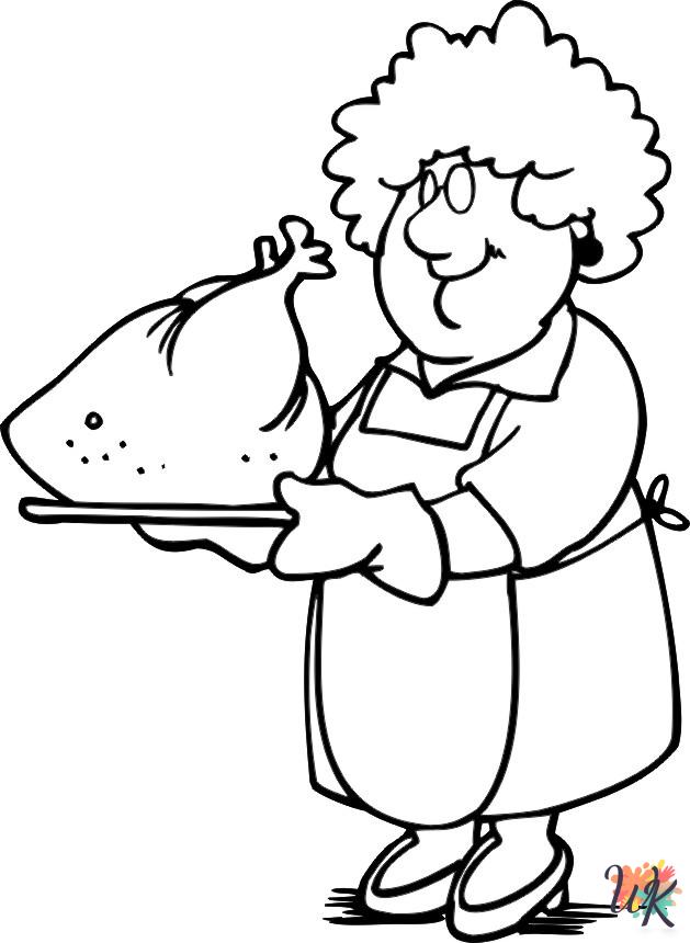 Thanksgiving Dinner coloring pages pdf