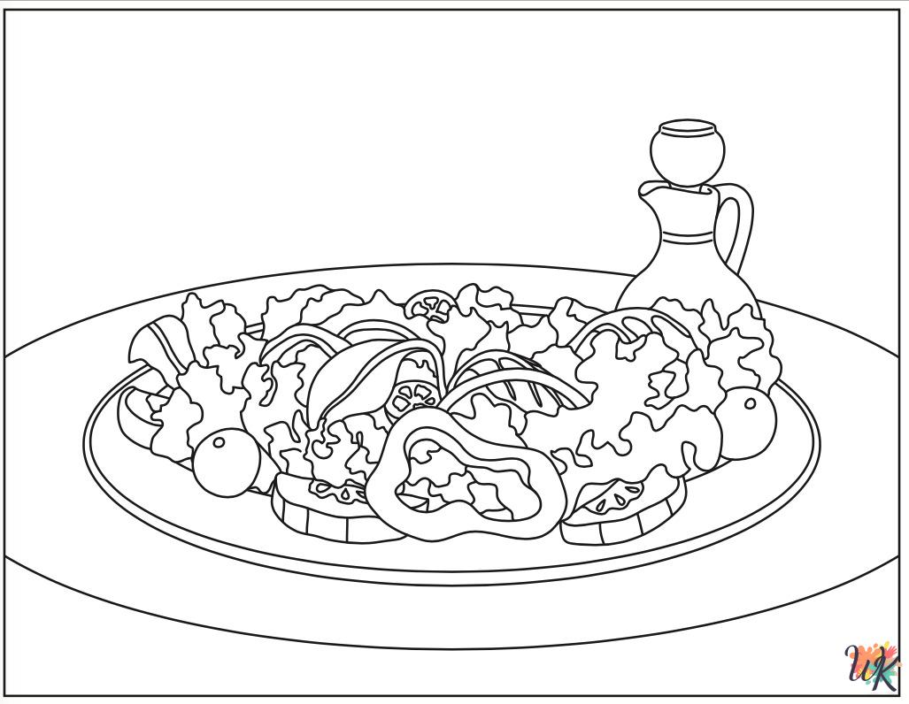 Thanksgiving Dinner printable coloring pages