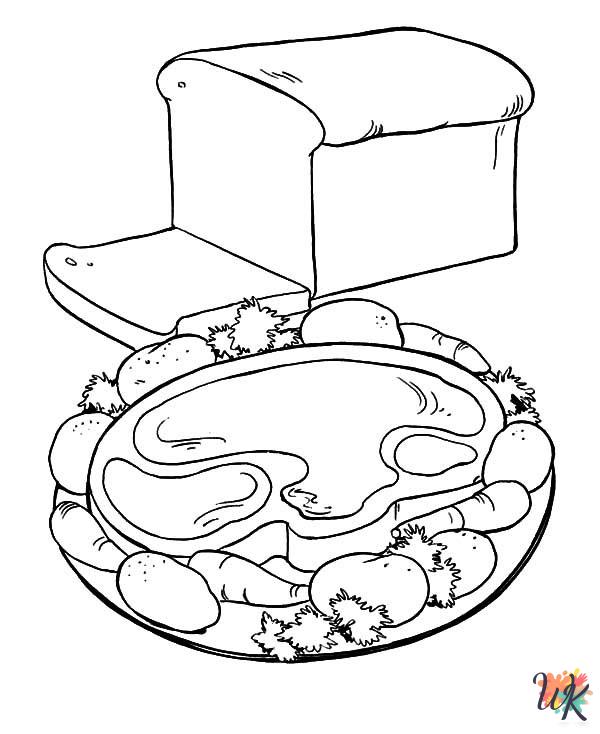 adult coloring pages Thanksgiving Dinner