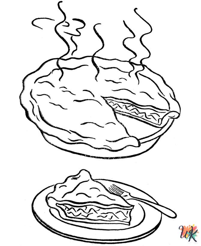 Thanksgiving Dinner coloring book pages