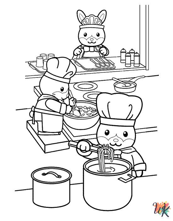 Thanksgiving Dinner coloring pages for adults pdf