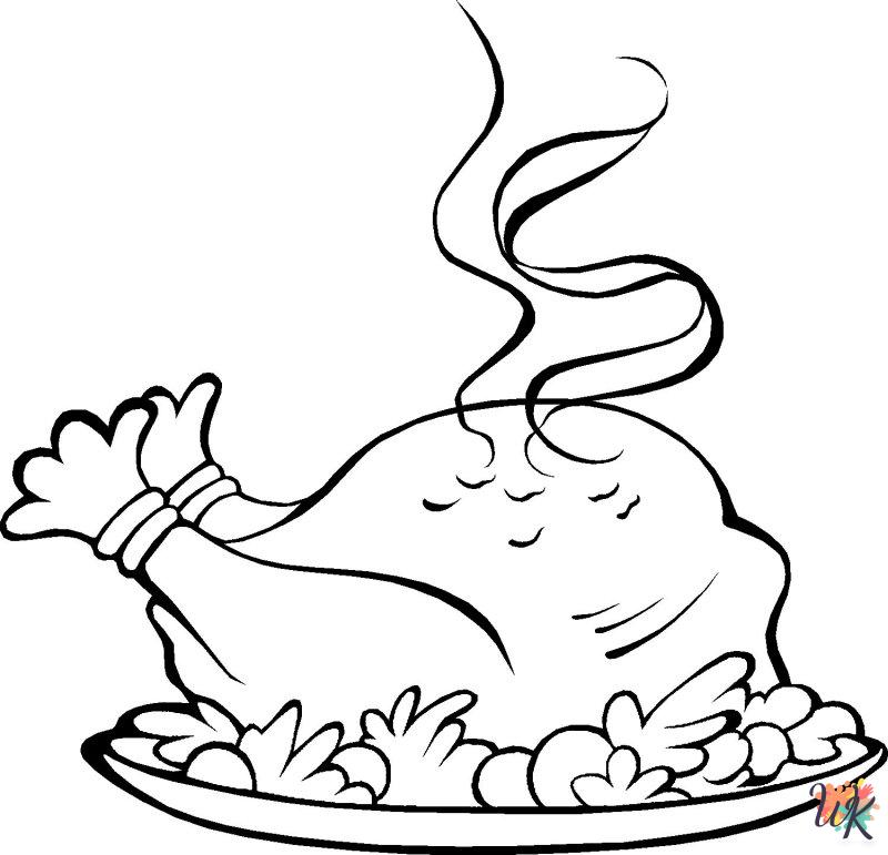 cute coloring pages Thanksgiving Dinner