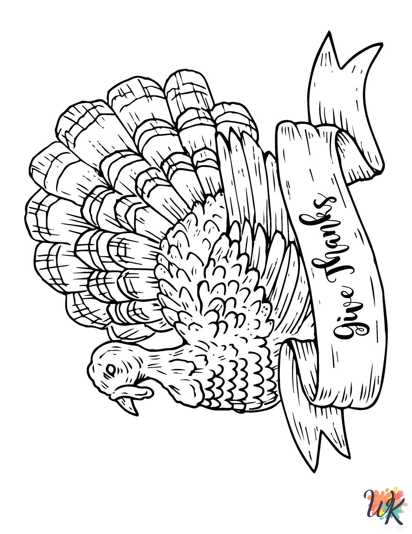 free printable Turkey coloring pages for adults