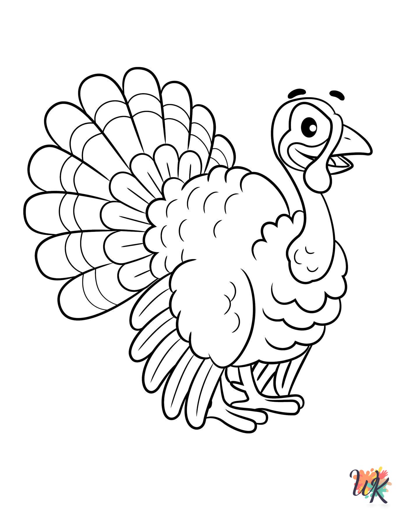 hard Turkey coloring pages