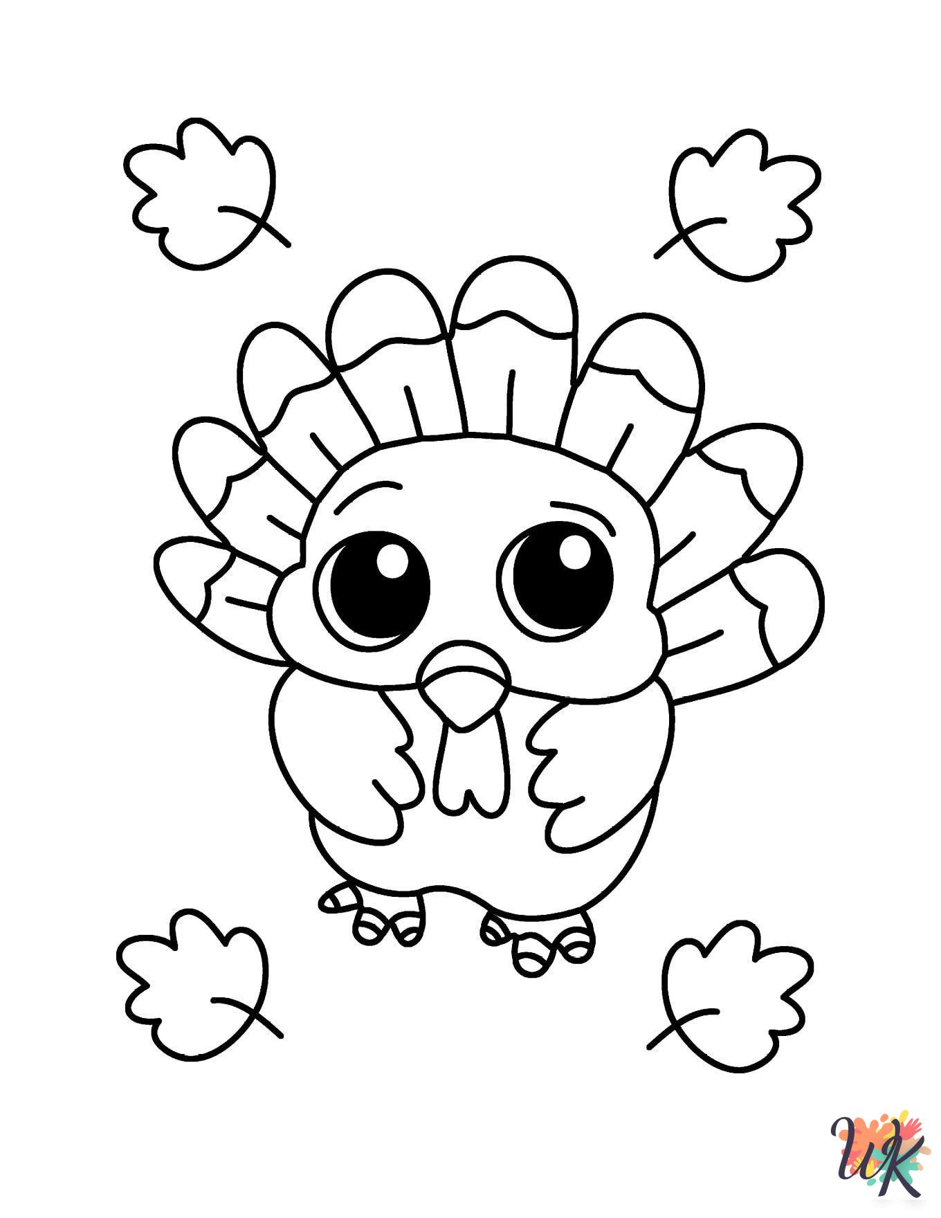 easy Turkey coloring pages