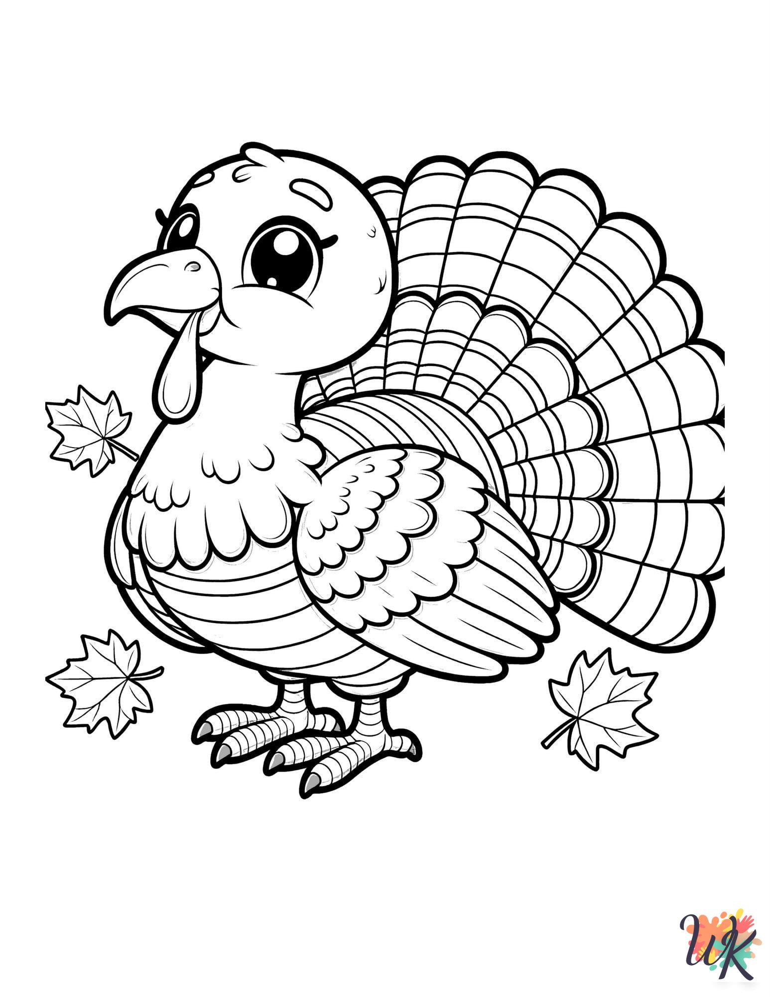 Turkey decorations coloring pages
