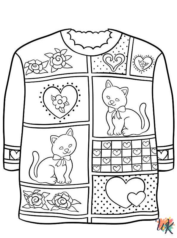 preschool Ugly Christmas Sweater coloring pages