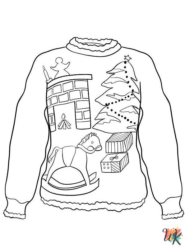 Ugly Christmas Sweater coloring pages grinch 1