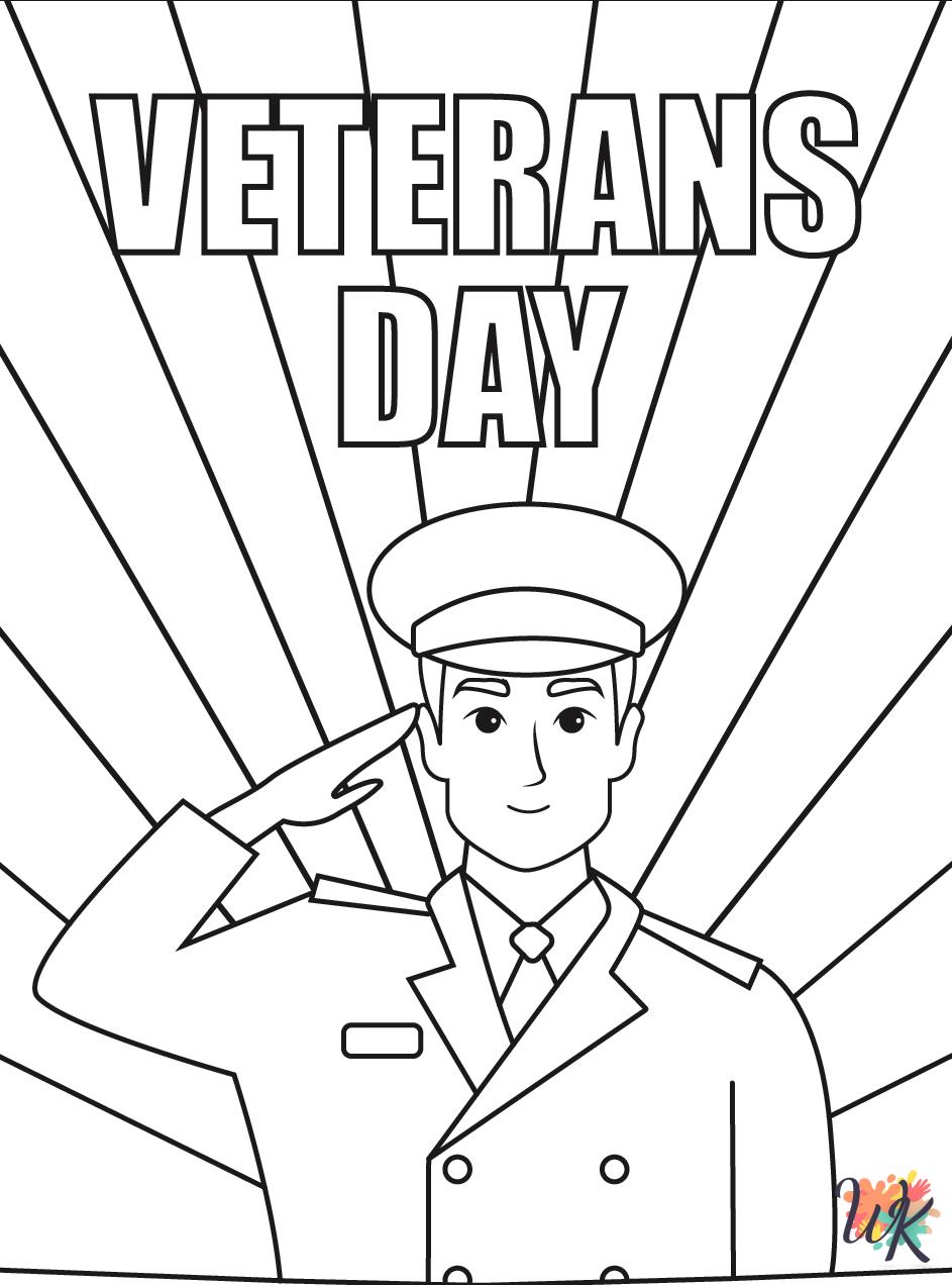 vintage Veterans Day coloring pages