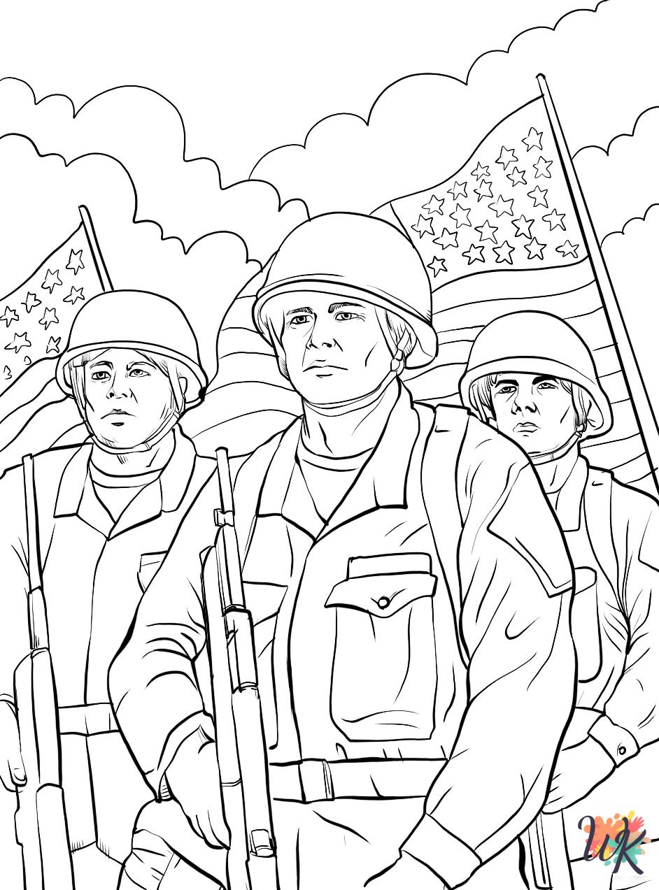 Veterans Day decorations coloring pages