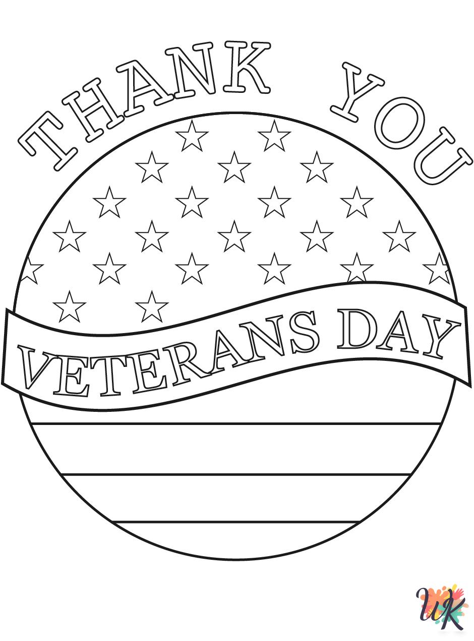 Veterans Day cards coloring pages