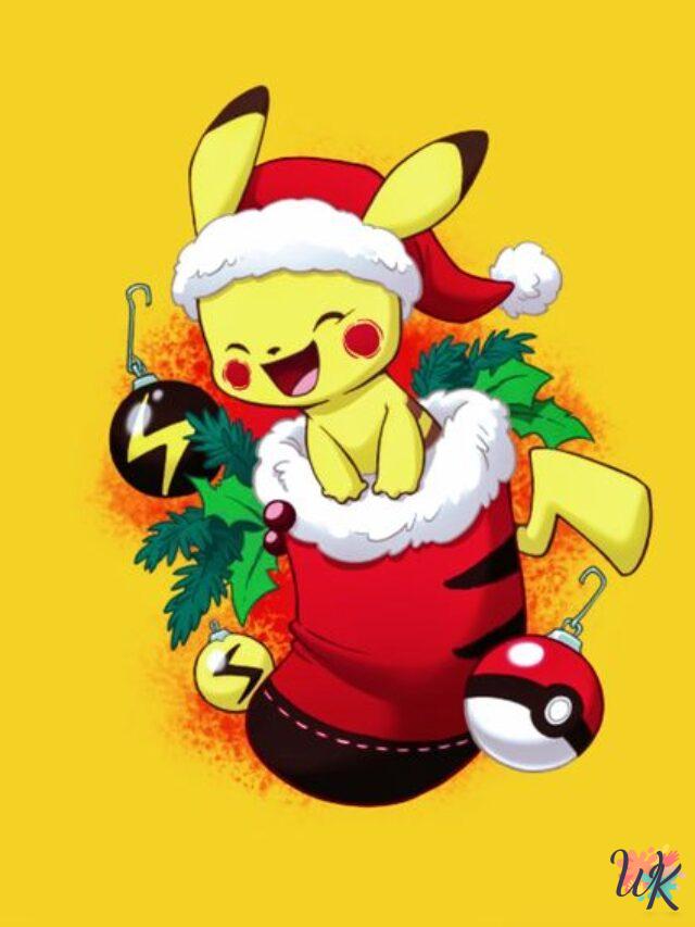 How to Draw Pikachu Christmas Coloring Pages for Kids