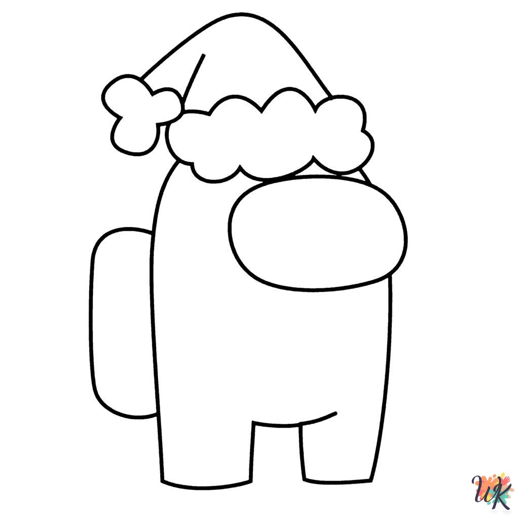 33 Among Us Christmas Coloring Pages for Kids
