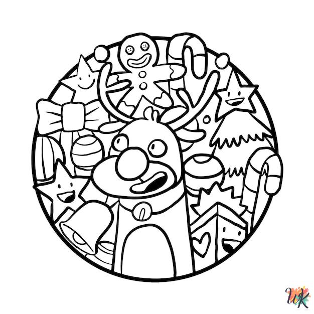 Among Us Christmas free coloring pages