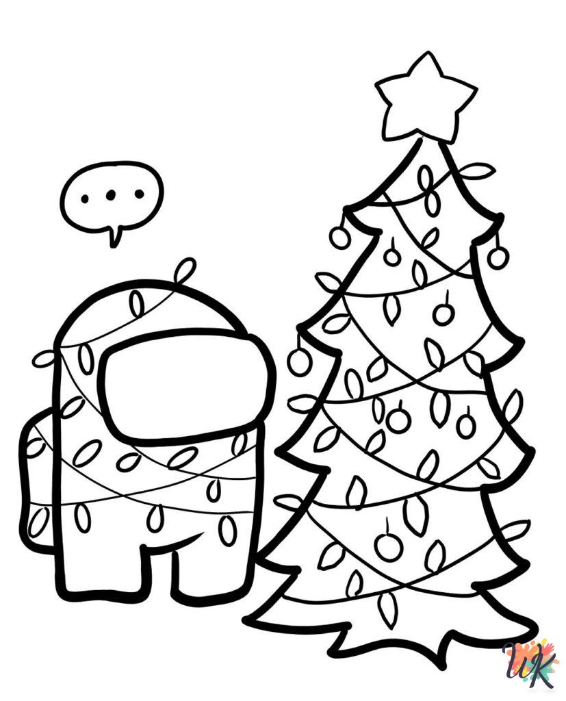 33 Among Us Christmas Coloring Pages For Kids - ColoringPagesWK