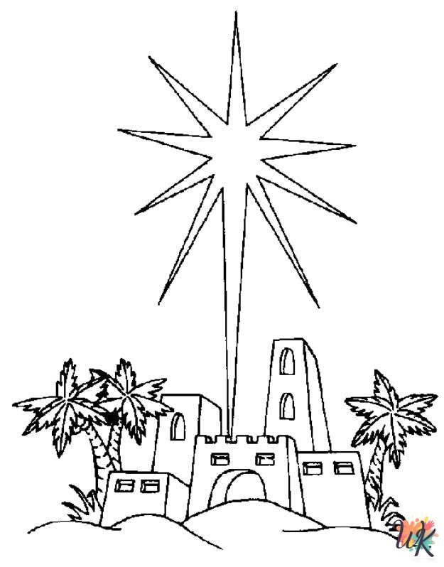 Bible Christmas Story coloring pages for kids