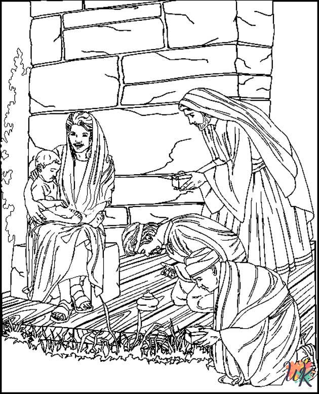 merry Bible Christmas Story coloring pages
