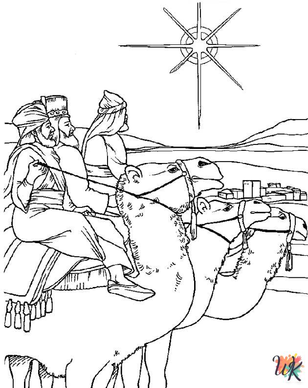 Bible Christmas Story ornaments coloring pages