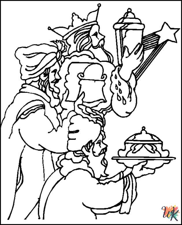 Bible Christmas Story coloring pages free printable