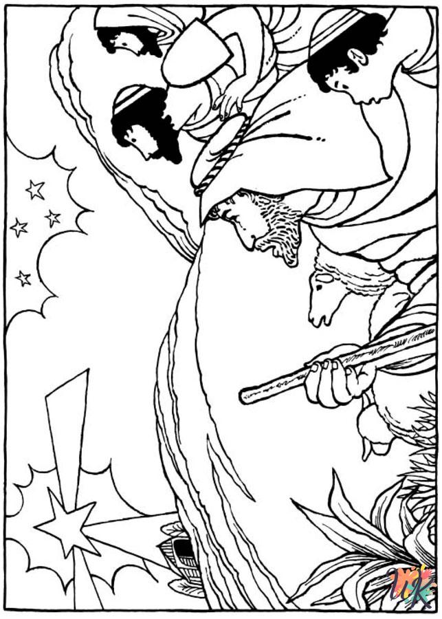 free coloring pages Bible Christmas Story