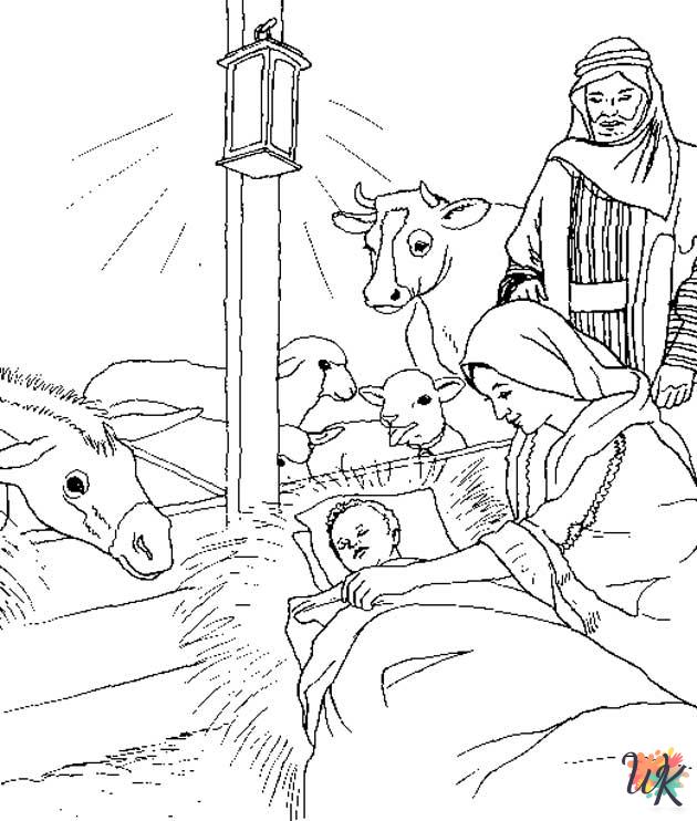 adult coloring pages Bible Christmas Story