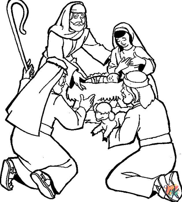 hard Bible Christmas Story coloring pages