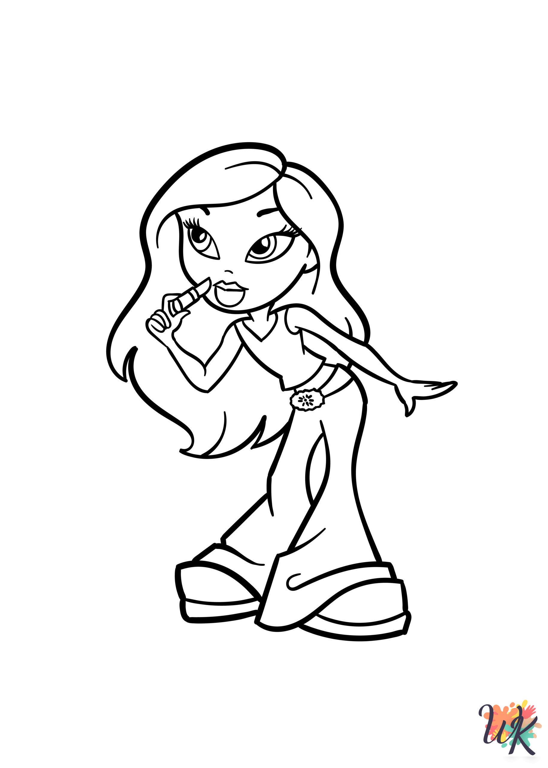 free adult Bratz coloring pages