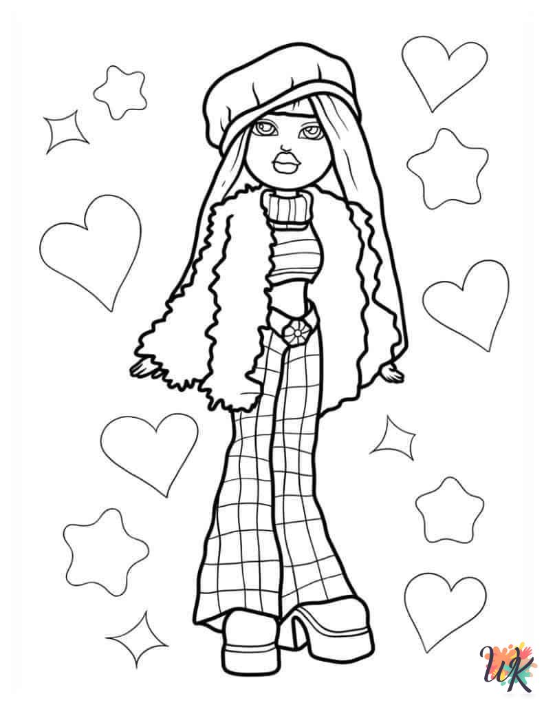 free printable Bratz coloring pages for adults