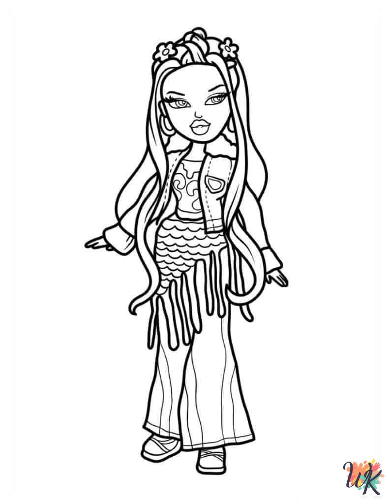 easy cute Bratz coloring pages