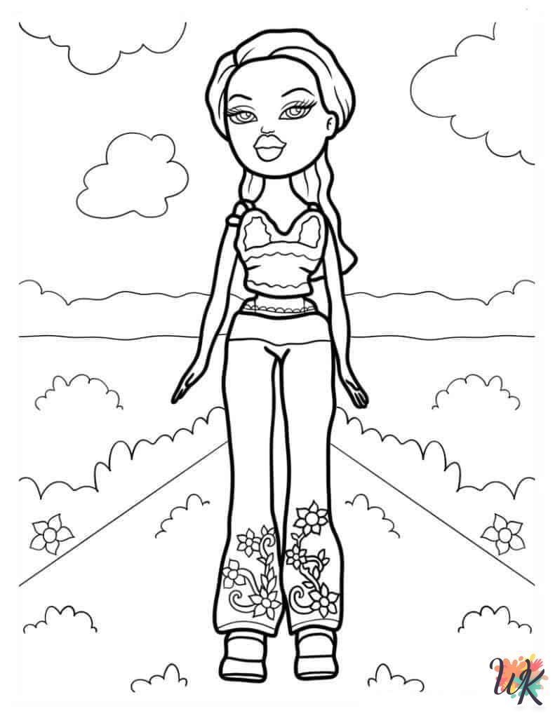 Bratz coloring pages for adults easy