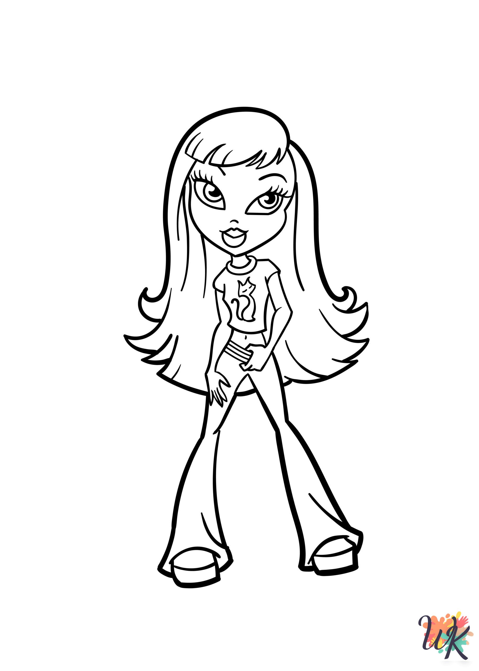 free adult Bratz coloring pages